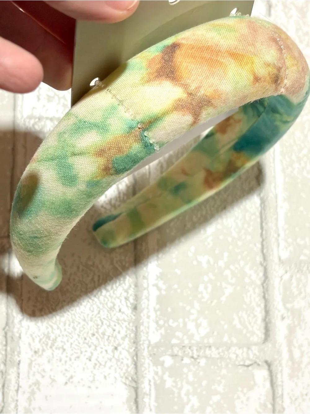 BP. Printed Cushion Headband Green Tie Dye Pattern NEW One Size NWT